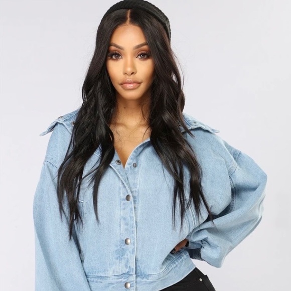 SOLD Balloon sleeve denim jacket - Picture 2 of 4